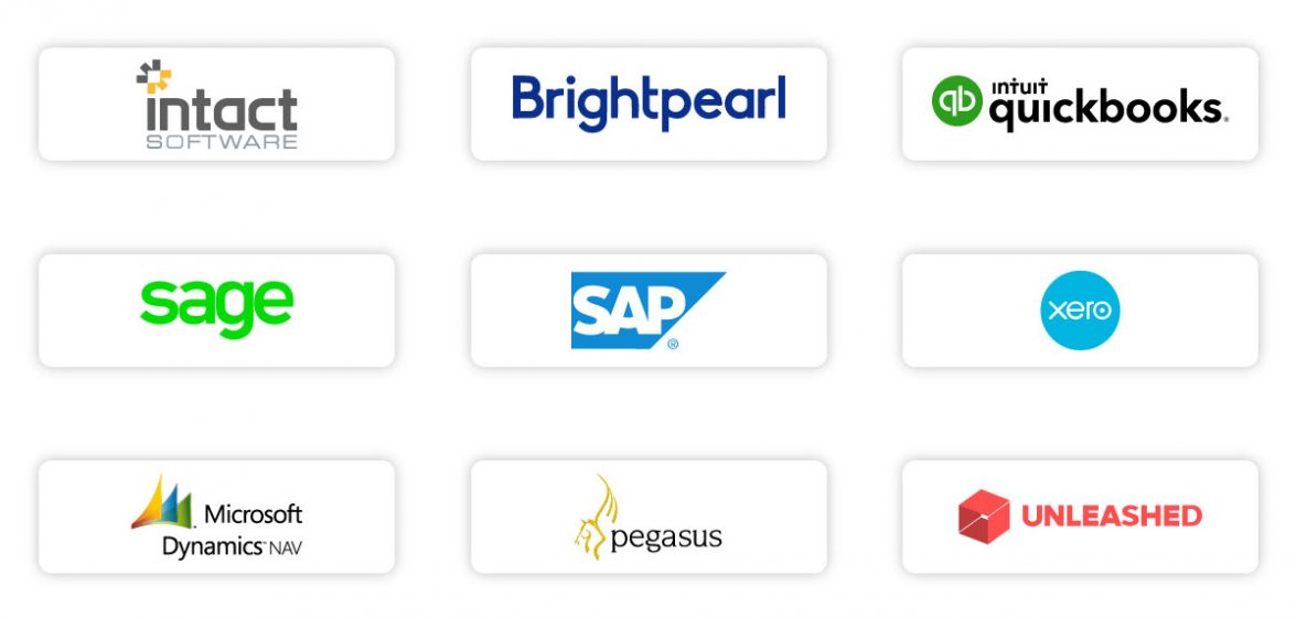 Different ERP systems that we can integrate with