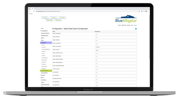 Customer order export