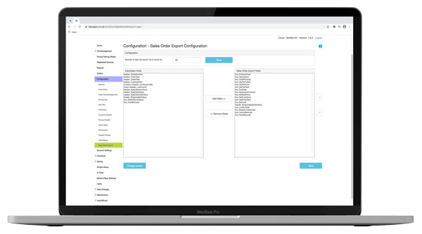 Customer order export