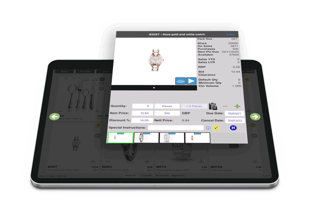 SalesPresenter Information at your fingertips, linked products